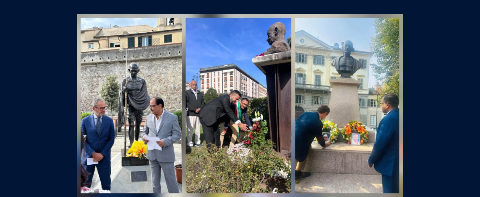Celebration of Gandhi Jayanti in Genoa, Vicenza and Turin on 2 October 2026
