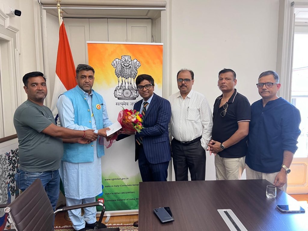 On 24 June 2025, the Consul General Mr Lavanya Kumar met with a delegation of Indian community members from Padova at the Consulate, where they held a comprehensive discussion on matters concerning diaspora welfare.