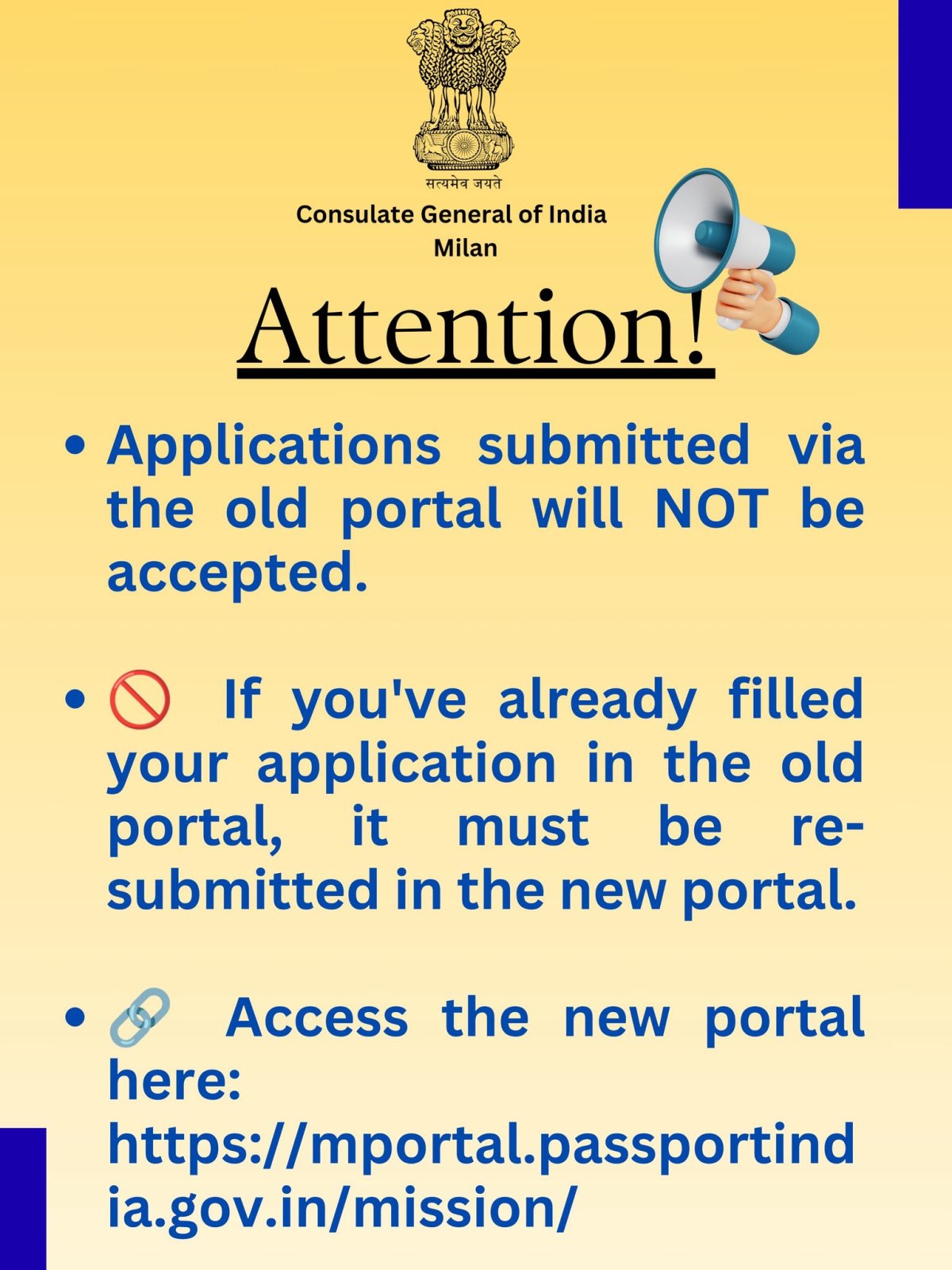 Important Update on Consular Services