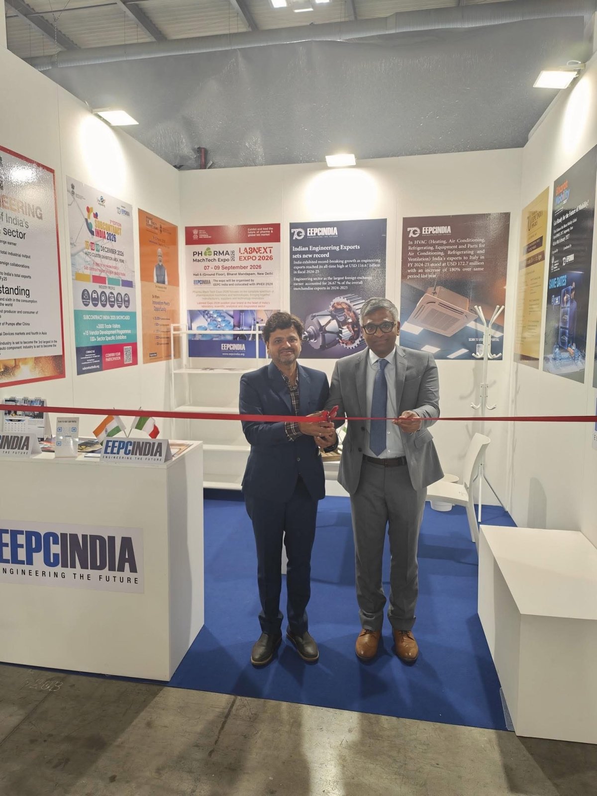At MCE 2026 Milan, CG  @lkumar57  inaugurated the EEPC India Pavilion on 24 Mar 2026, where 50+ Indian companies are showcasing cutting edge strengths in HVAC, water & energy technologies. He visited stalls, engaged with exhibitors&  highlighted major opportunities for high quality Indian engineering products in the Italian market.