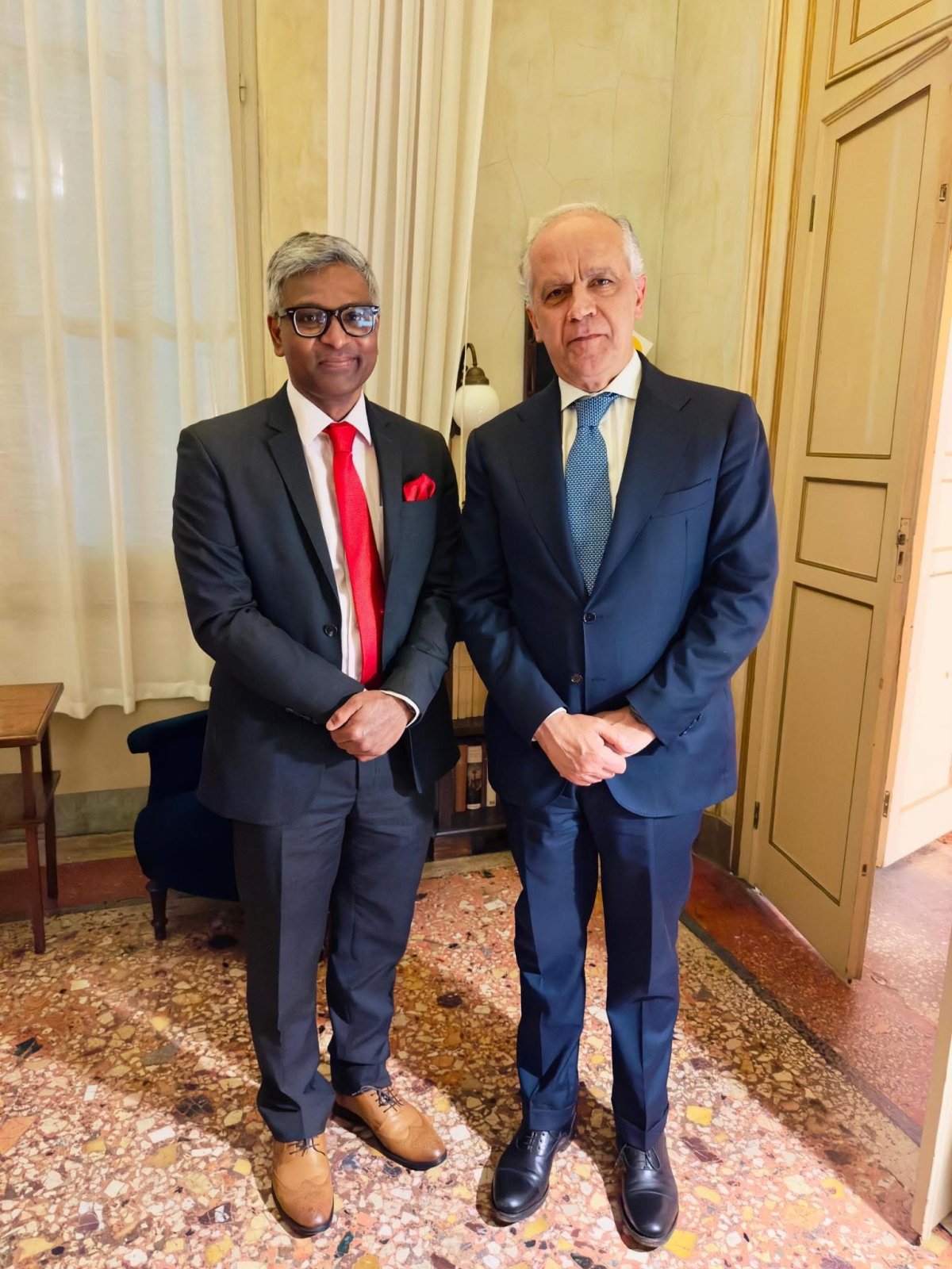 Courtesy call by Consul General Mr. Lavanya Kumar on Hon’ble Interior Minister of Italy H.E. Mr.  Matteo Piantedosi in Bologna on 26 March 2026.