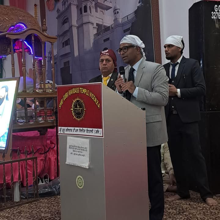 On 12 April 2026, Consul General Mr. Lavanya Kumar visited Shri Guru Ravidass Temple in Vicenza and offered prayers. He also briefed the Indian community about various initiatives being undertaken by the Consulate for the welfare of the diaspora. He was accompanied by Mr. Atul Chauhan, Consul for Community Affairs.