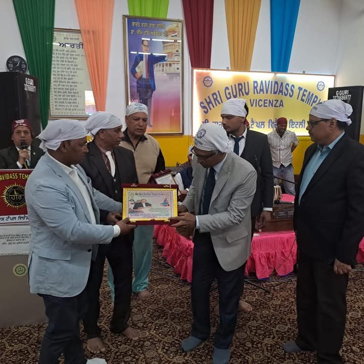 On 12 April 2026, Consul General Mr. Lavanya Kumar visited Shri Guru Ravidass Temple in Vicenza and offered prayers. He also briefed the Indian community about various initiatives being undertaken by the Consulate for the welfare of the diaspora. He was accompanied by Mr. Atul Chauhan, Consul for Community Affairs.