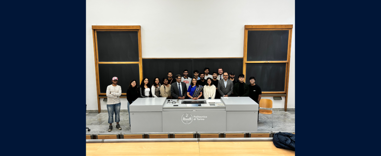 Ambassador H.E. Ms Vani Rao and the Consul General Mr Lavanya Kumar interacted with the Indian student community in the PoliTo on 22 September 2025