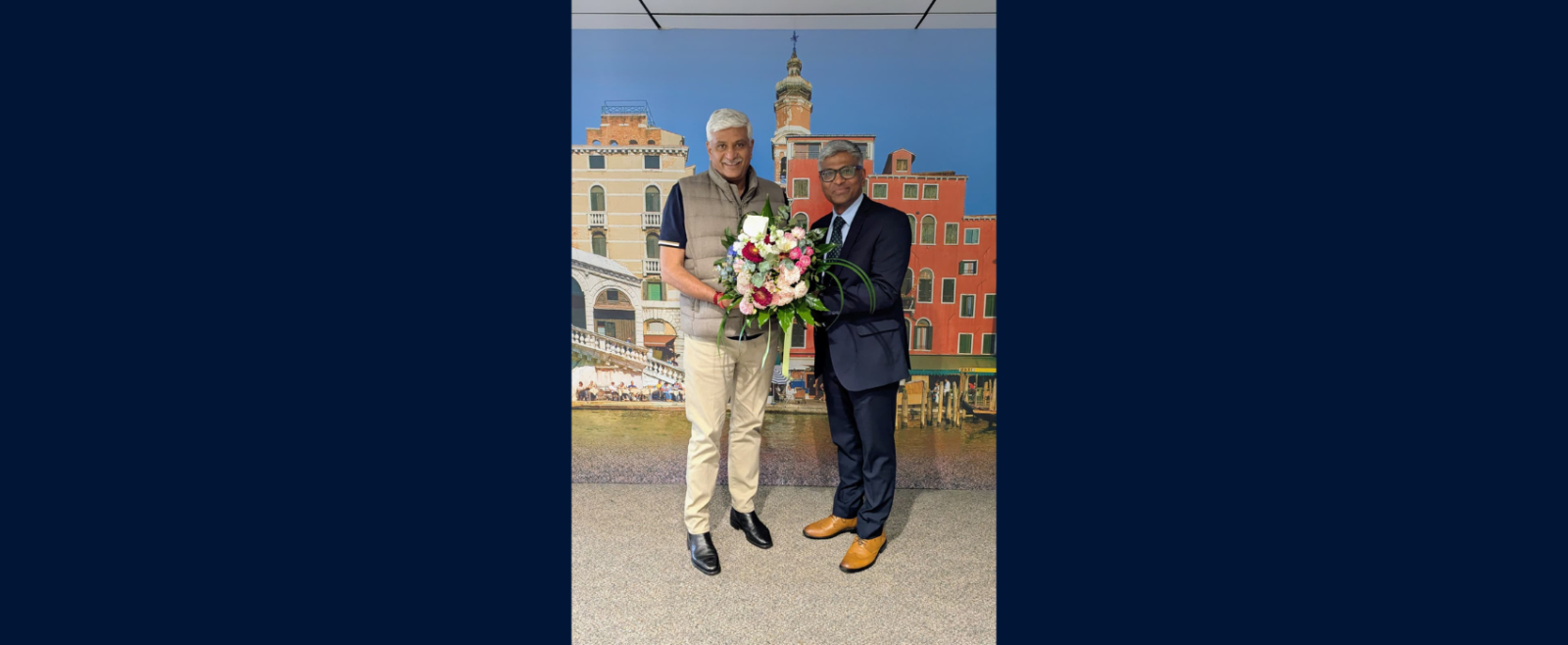 Hon’ble Union Minister for Culture & Tourism, Shri Gajendra Singh Shekhawat was received by the CG at Venice Airport on 04 May 2026